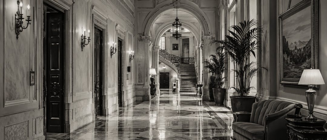 Hall of an Italian accommodation structure, Cortalis hospitality sector
